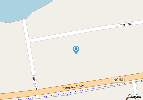 Charming 3-bedroom house in Emerald Isle 1 block from ocean map location