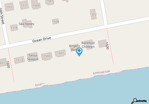 Angel's Rest, 5 BR, 5.5 BA, Oceanfront with Game Room map location