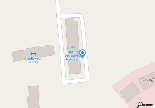 Holiday Inn Express New Bern map location