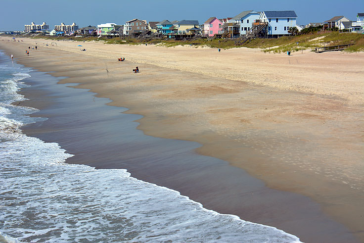 The beach near Bogue Inlet Fishing Pier