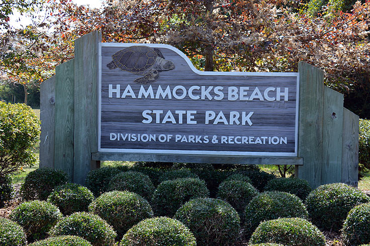 Hammocks Beach State Park welcome sign