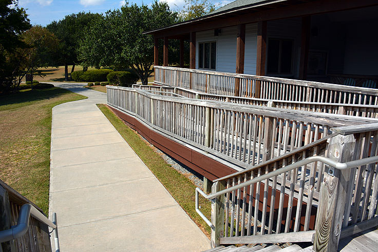 Access ramp to the Hammocks Beach State Park visitor center