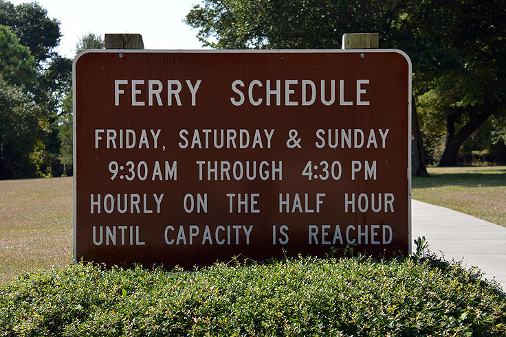 Ferry schedule at Hammocks Beach State Park