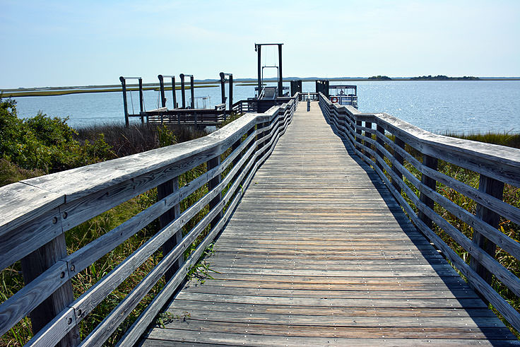 Dock to the ferry at Hammocks Beach State Park