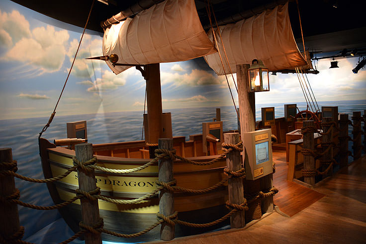 A boat exhibit in the North Carolina History Center