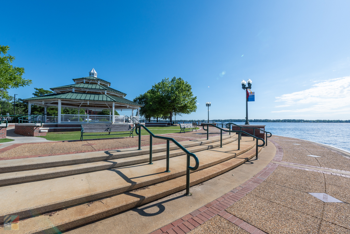 Swing set at Union Point Park in New Bern, NC