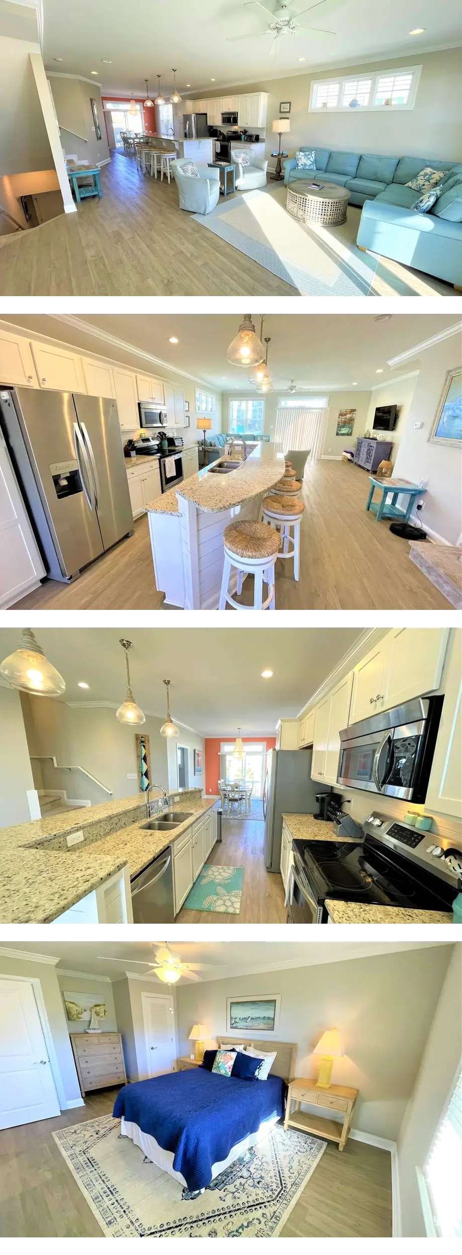 Spacious pool view 4BR townhome, short walk to beach